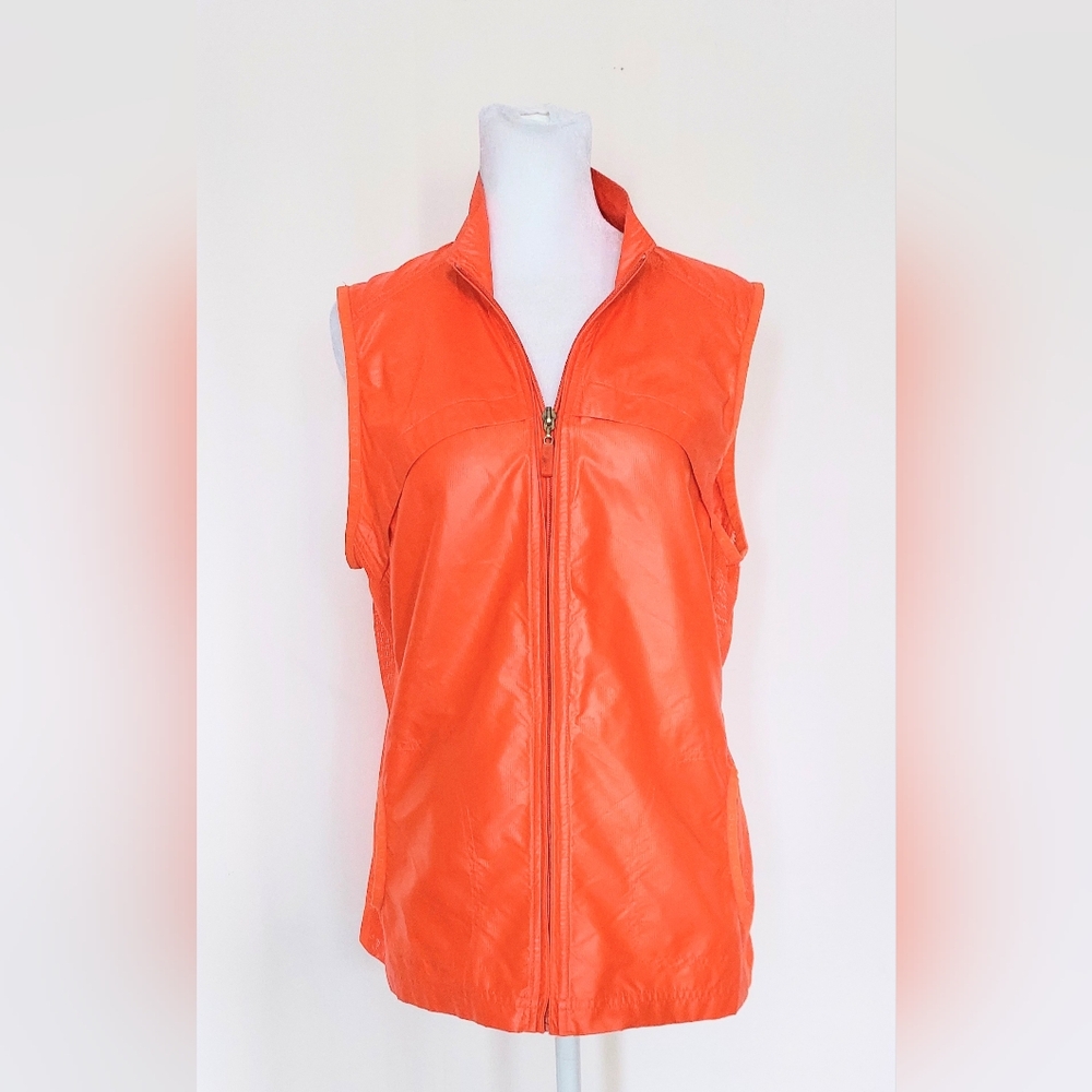 EP Pro Sleeveless Full Zip Side Vent Orange Vest Size Medium